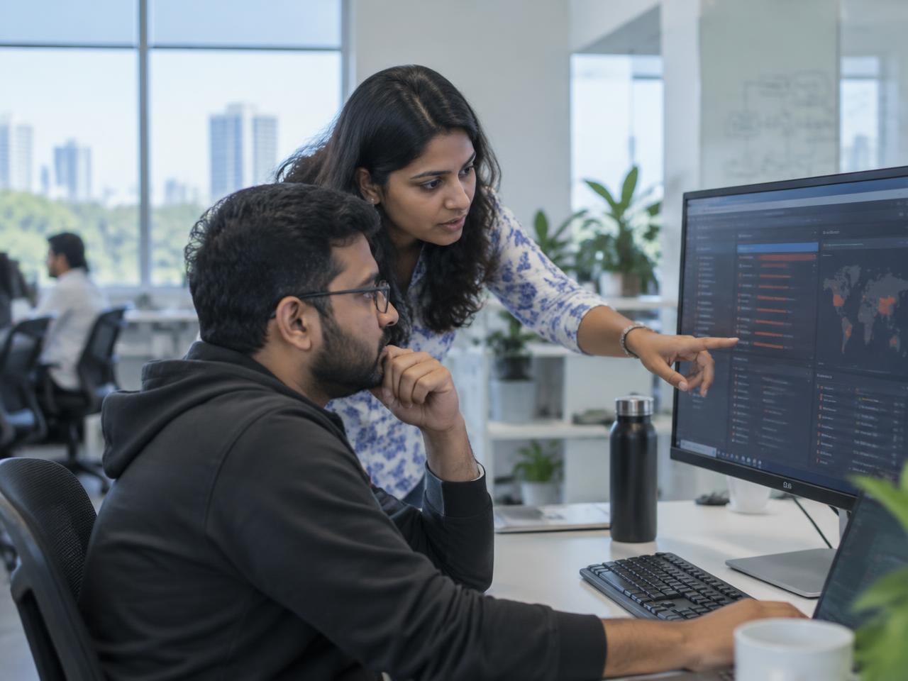 Security engineers reviewing a client vulnerability report
